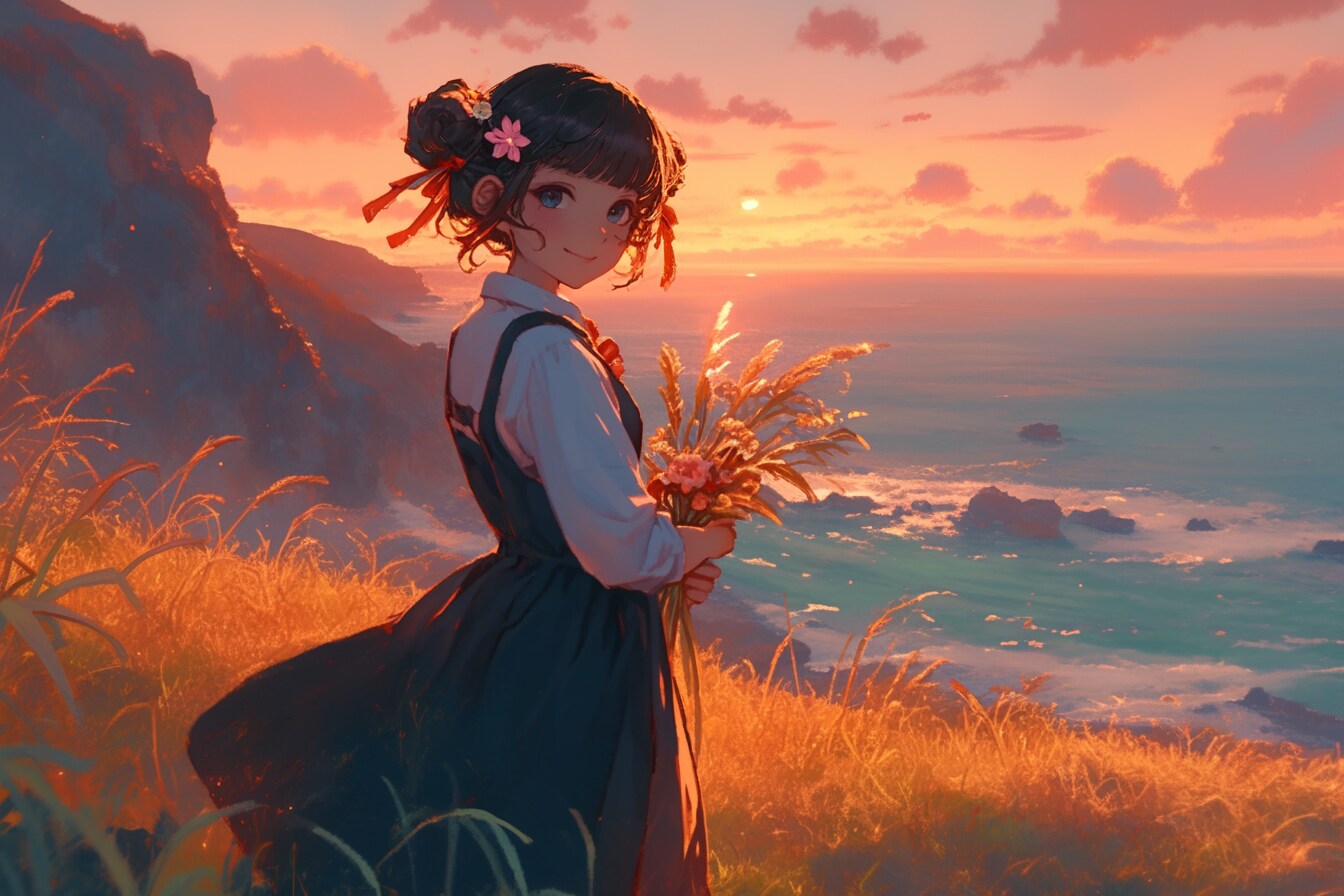 夕暮れのおだんごちゃん🍡✨211 | の人気AIイラスト・グラビア