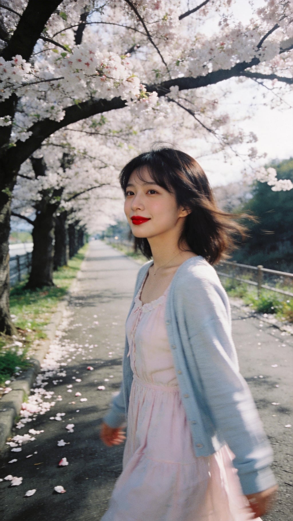 Crimson Petals at the Window