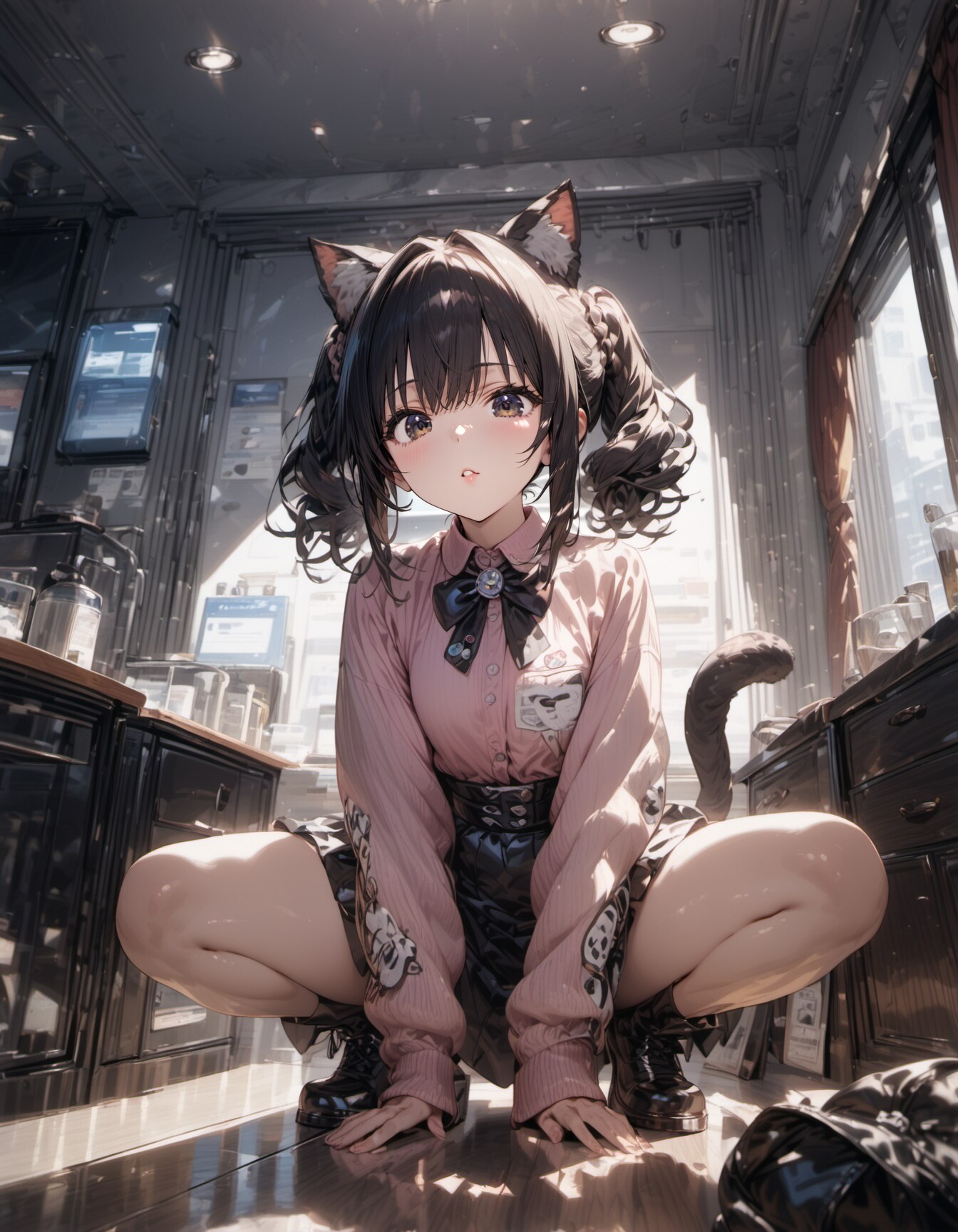 Crouching | の人気AIイラスト・グラビア