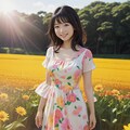 輝く笑顔と綺麗な花の共演 7枚目