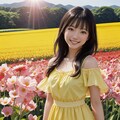 輝く笑顔と綺麗な花の共演 6枚目