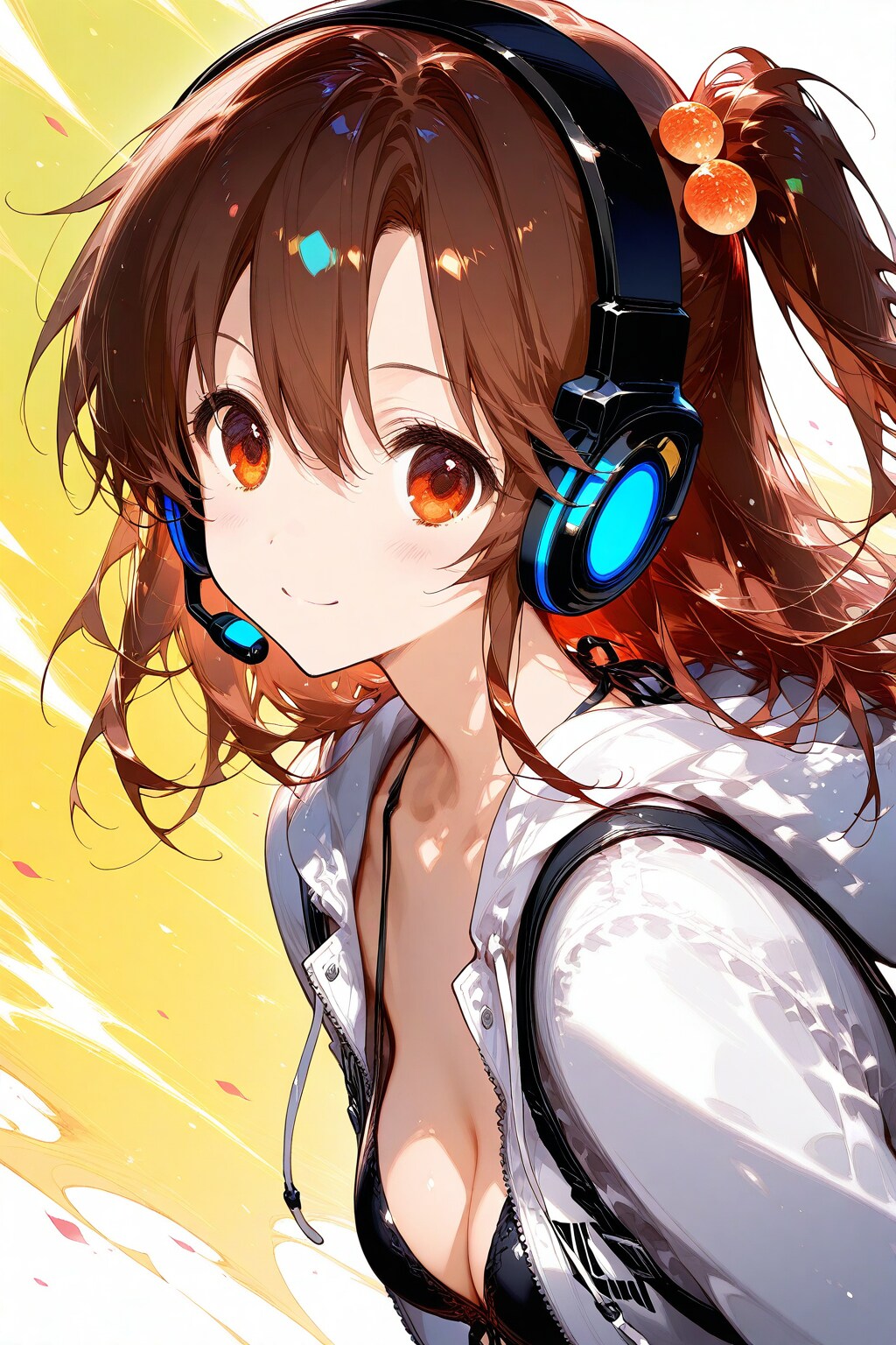 ヘッドセットを着けた少女