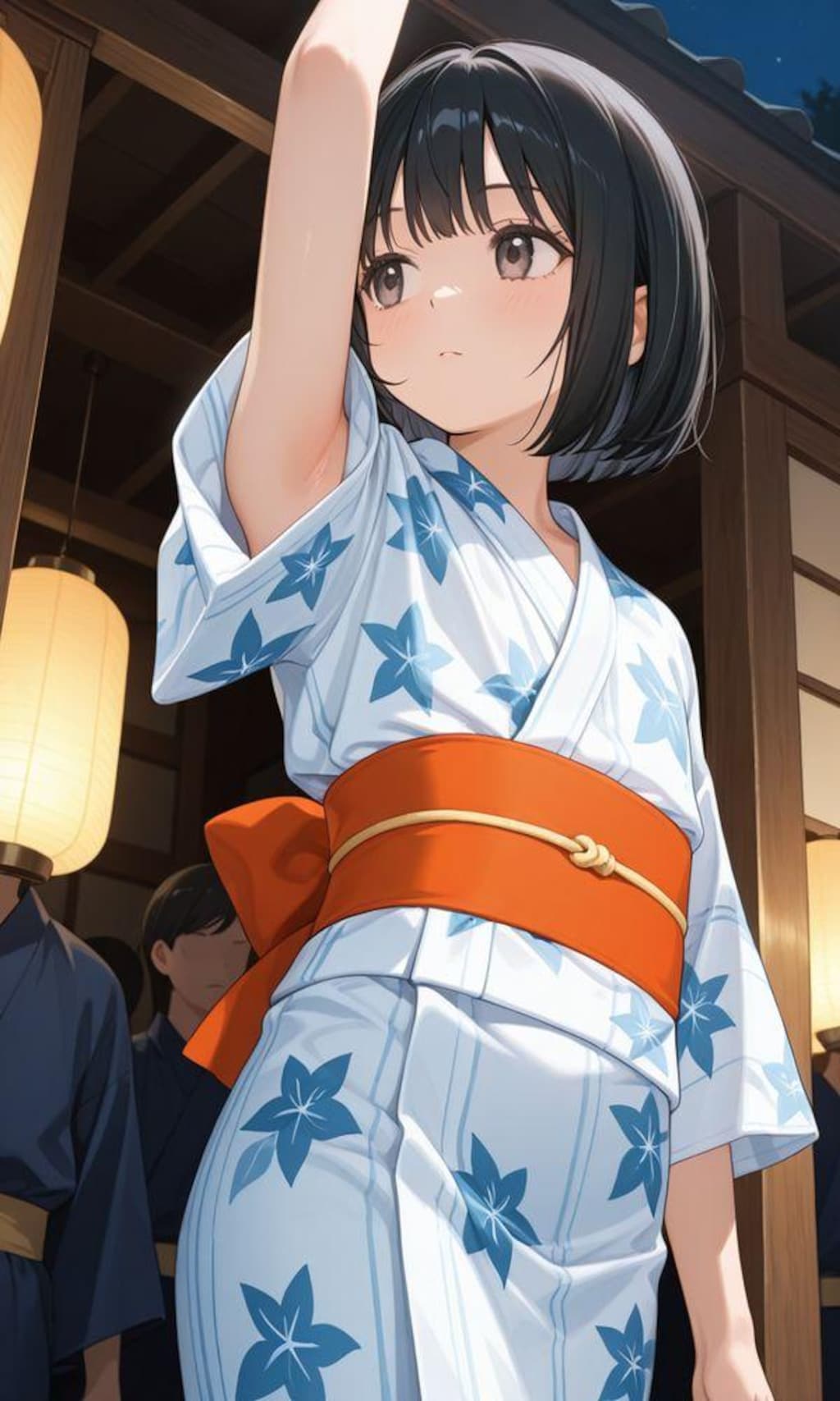 ちっぱいちゃんのワキ見せ浴衣！こぼれるようなモノはないですよ～だ