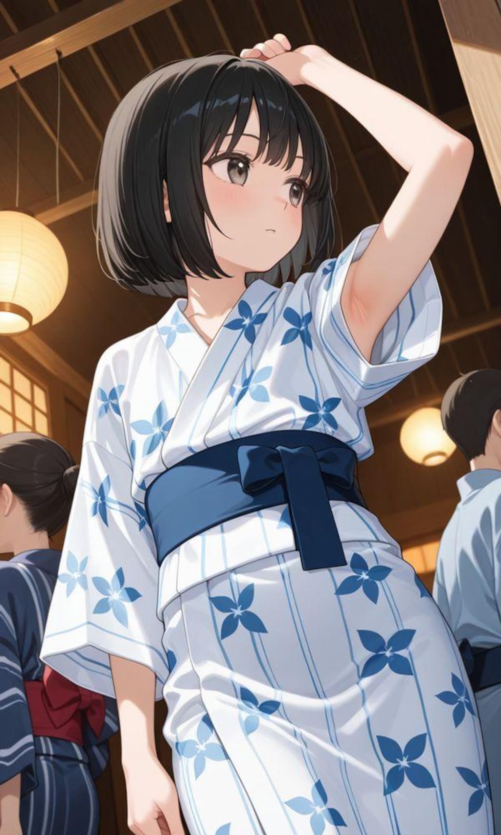 ちっぱいちゃんのワキ見せ浴衣！こぼれるようなモノはないですよ～だ