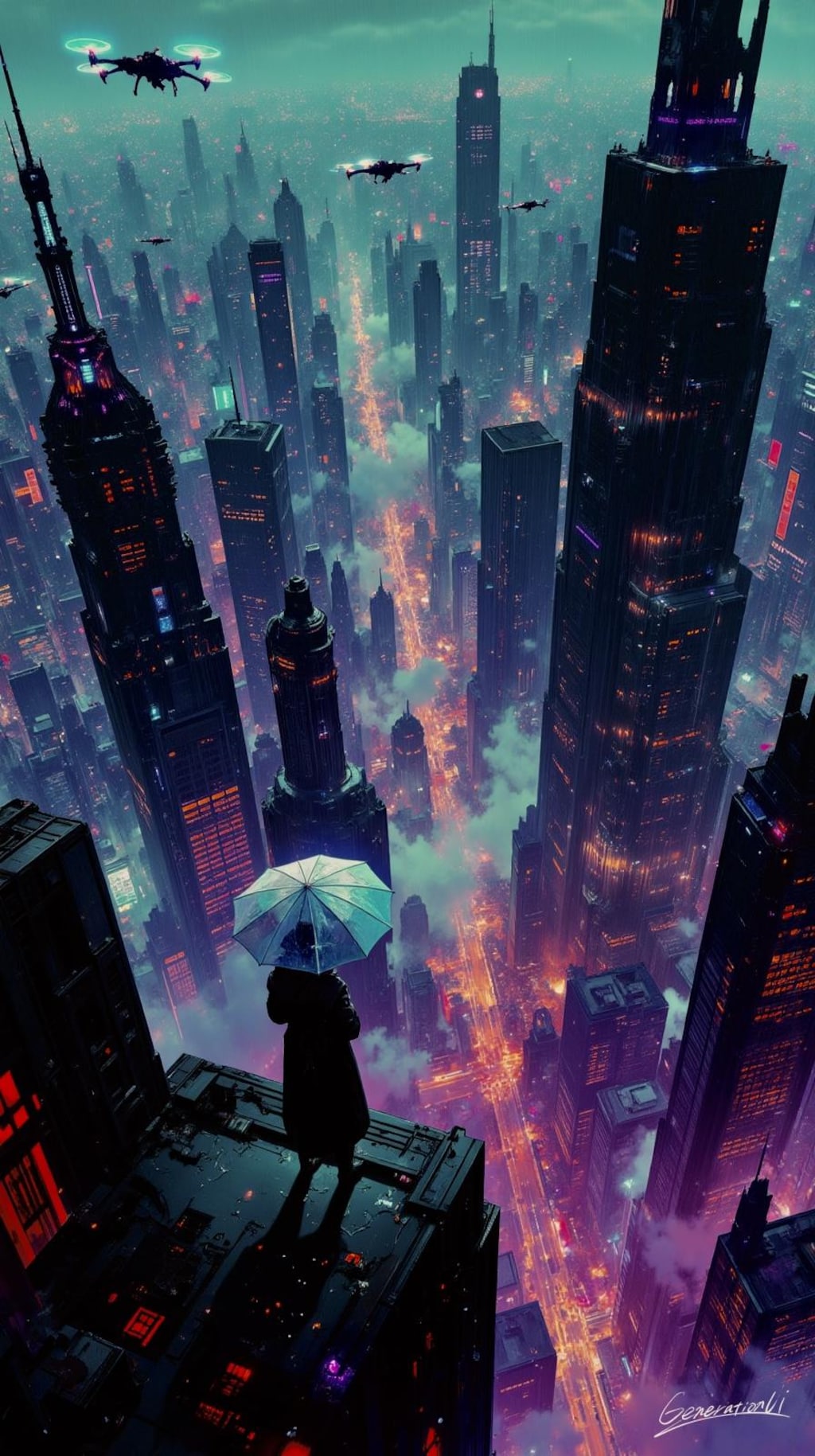 透明な傘と色濃い記憶／スマホ壁紙アーカイブ