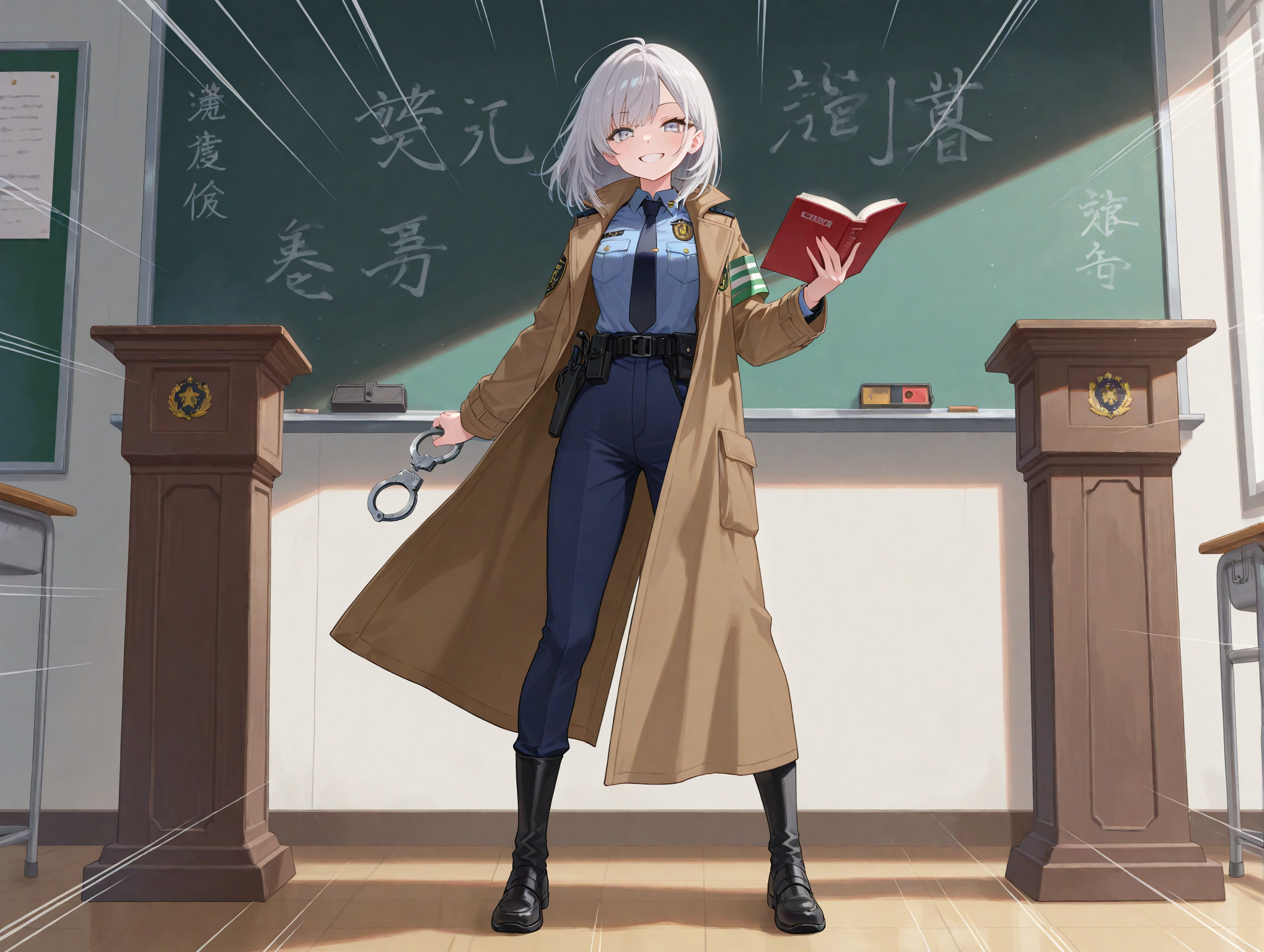 警察学校の教壇に立つセラちゃん | の人気AIイラスト・グラビア