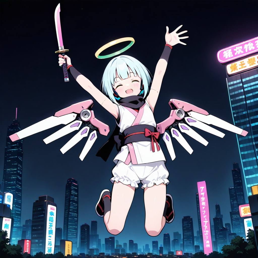 harpyで現代忍者メカ天使(モノトーン)251209