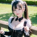 ポニテ巨乳ゴシックメイド 4枚目