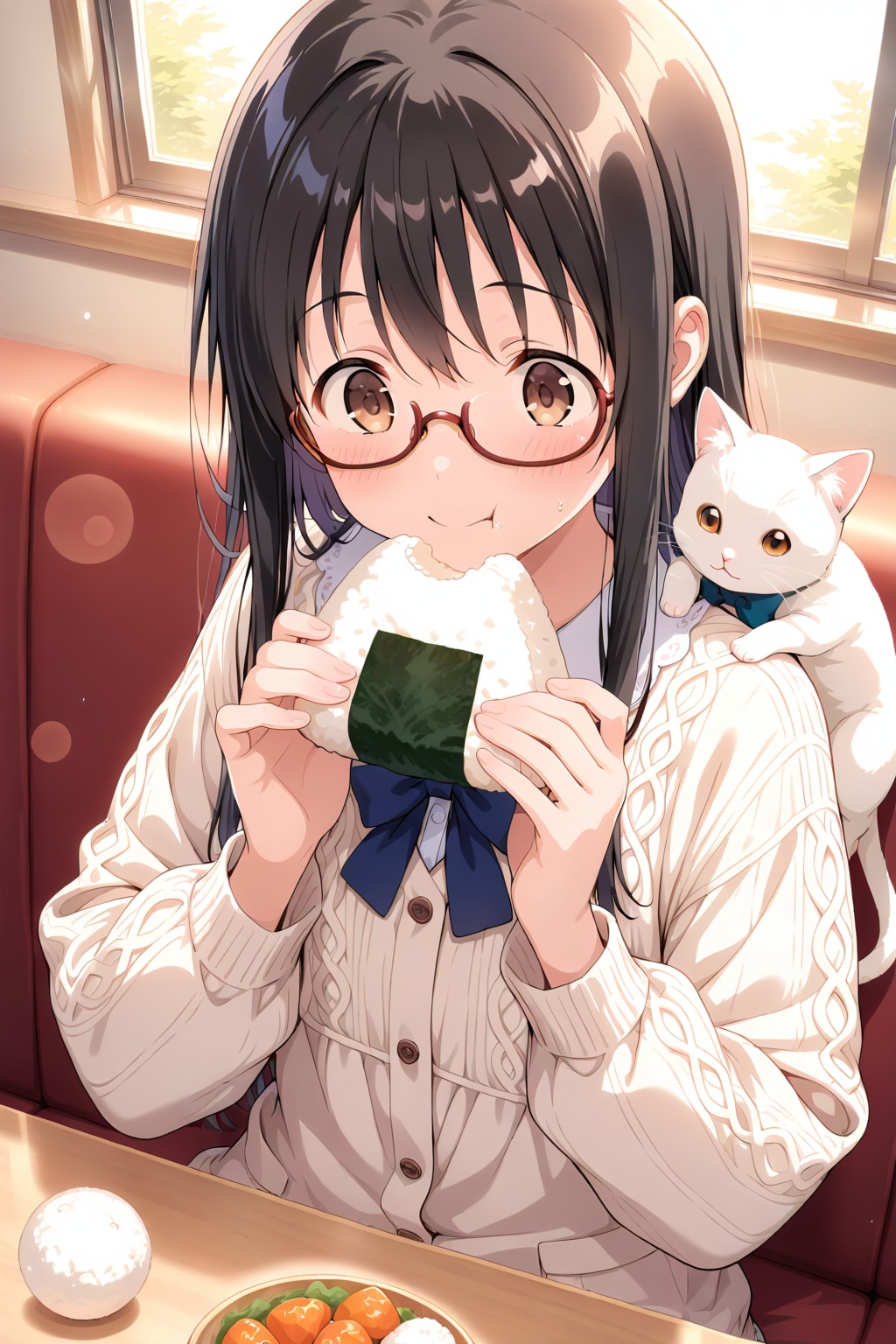 んっ。おにぎり、おいしっ♪