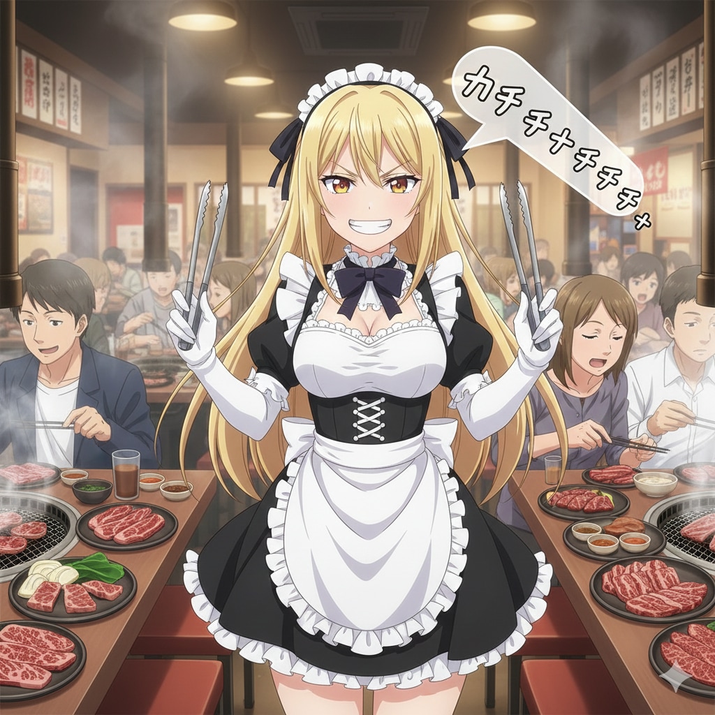 焼肉屋メイドさんの勝利のカチカチ