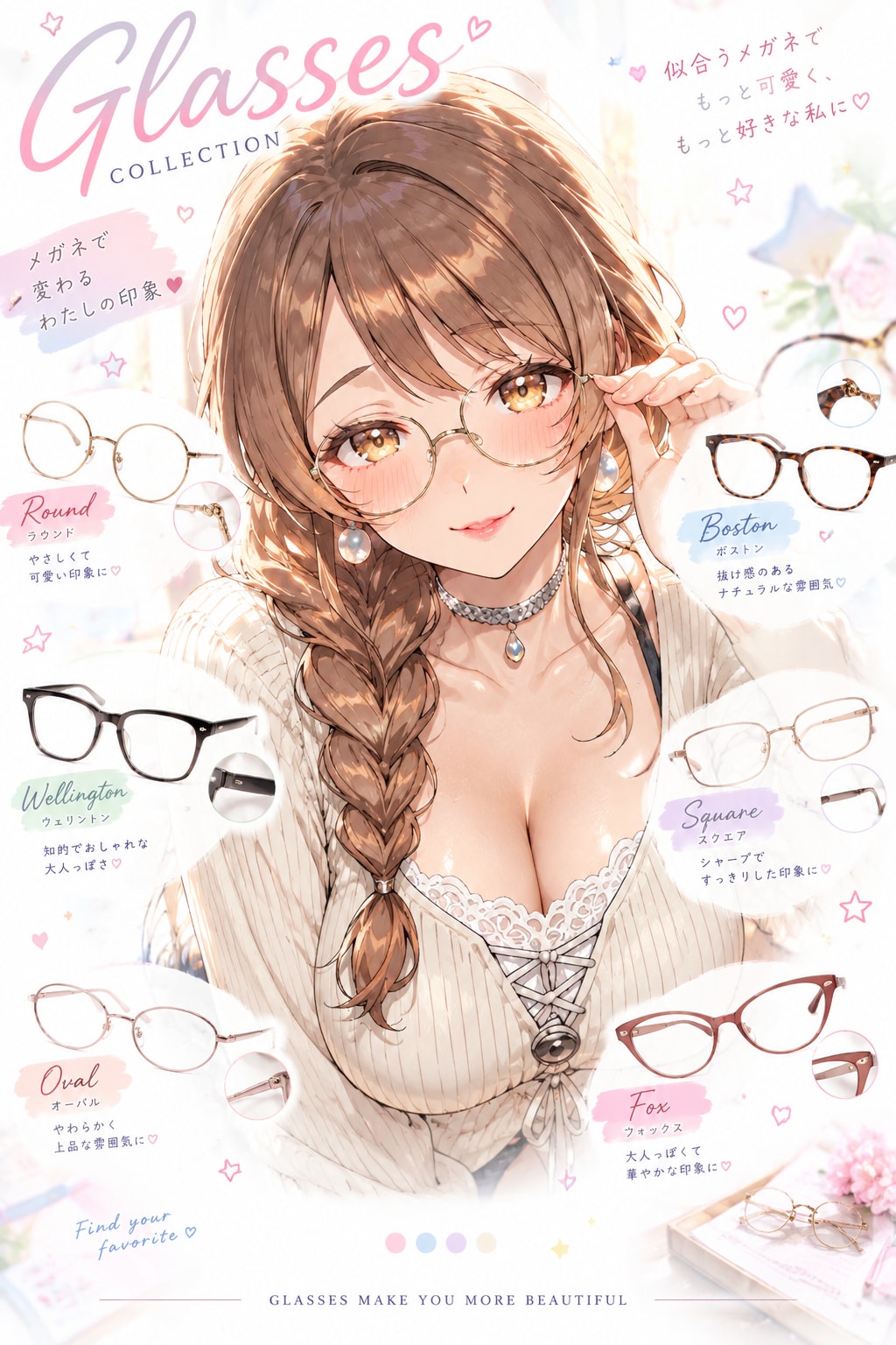 眼鏡コレクション💕 | の人気AIイラスト・グラビア