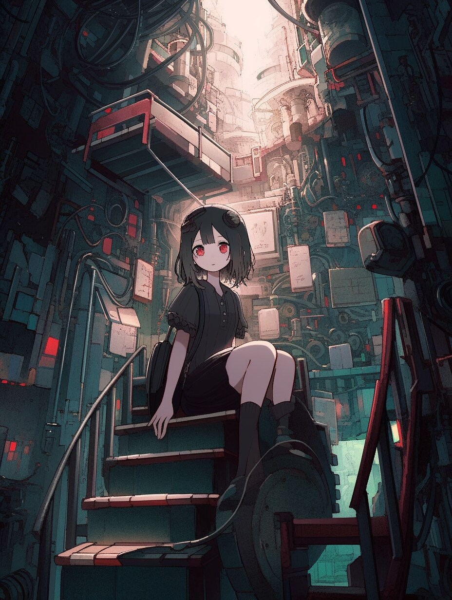 階段と技工士