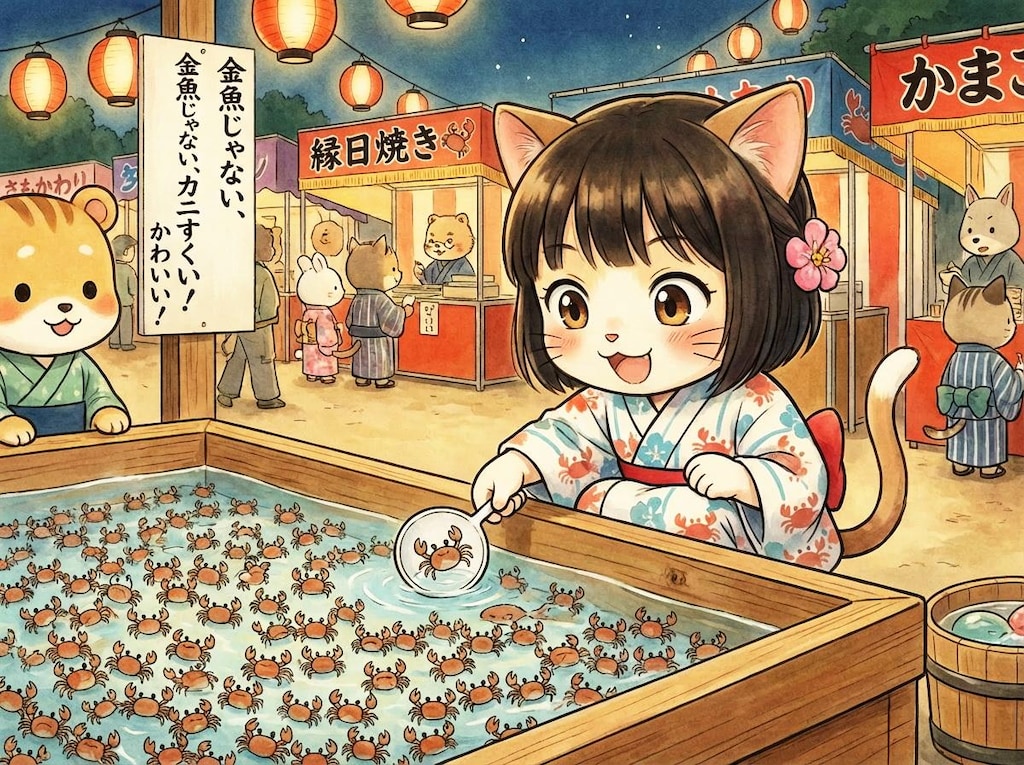 かにをすくえるんだな