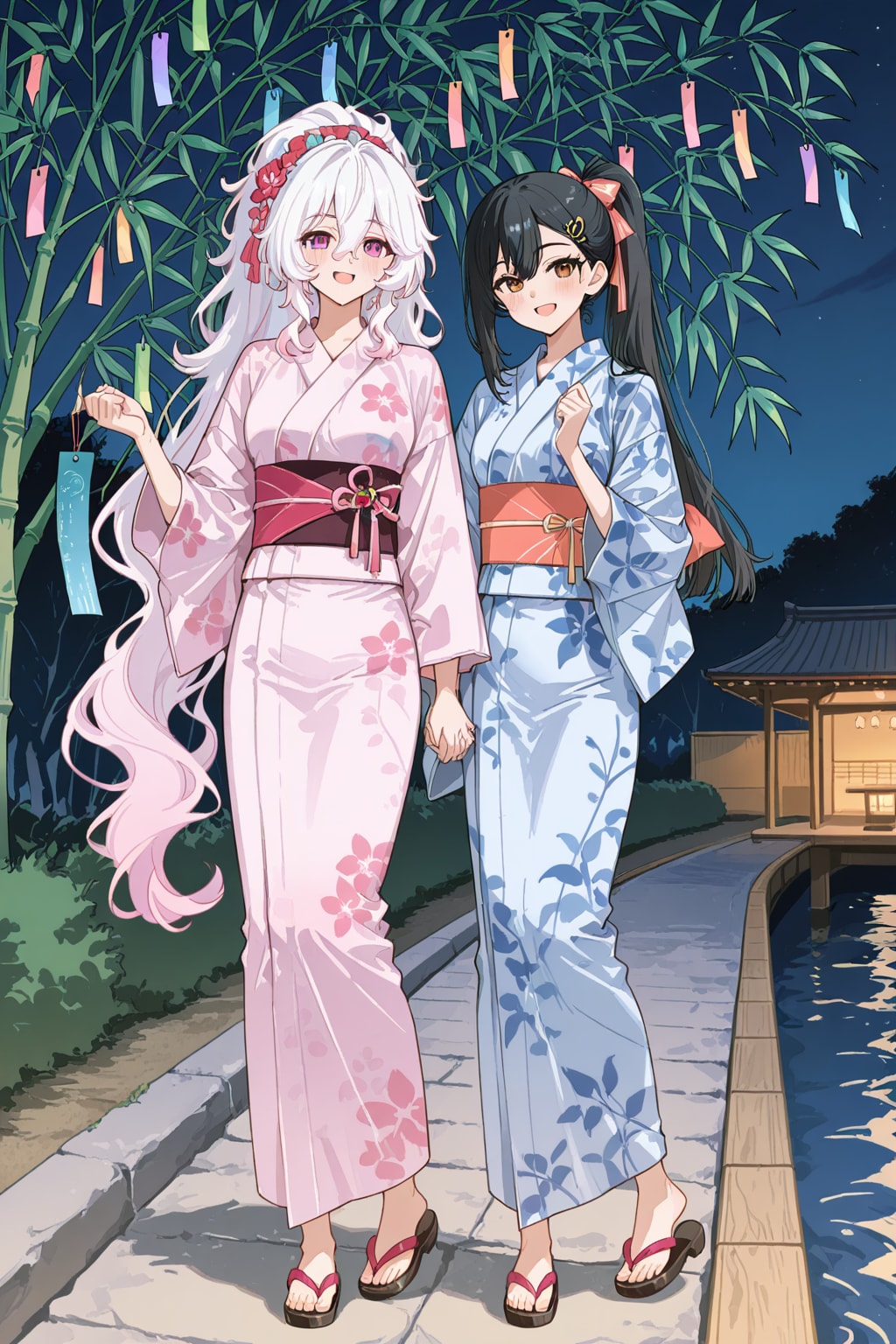 浴衣ポニテ