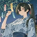 浴衣ポニテ 2枚目