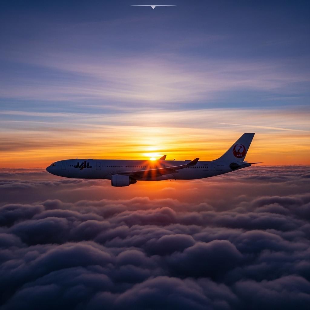 雲海の上を飛ぶ