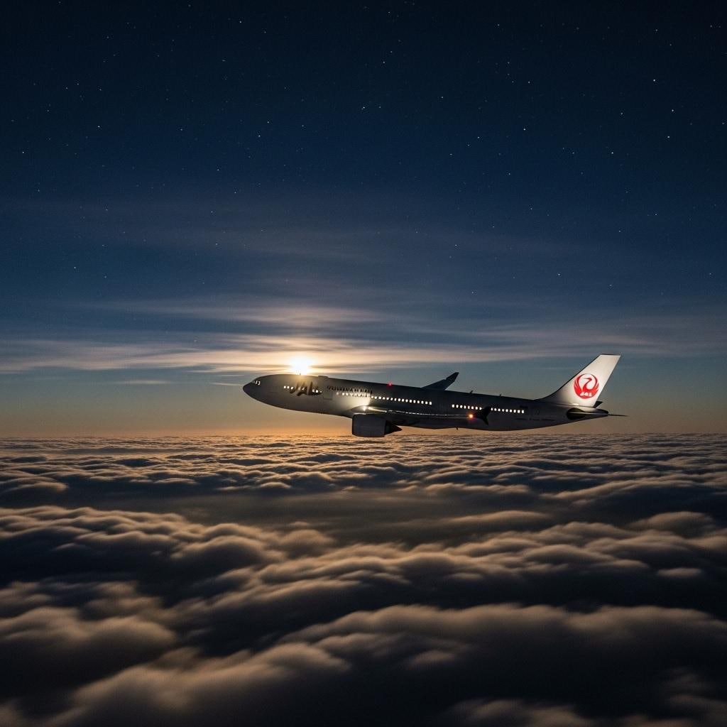 雲海の上を飛ぶ