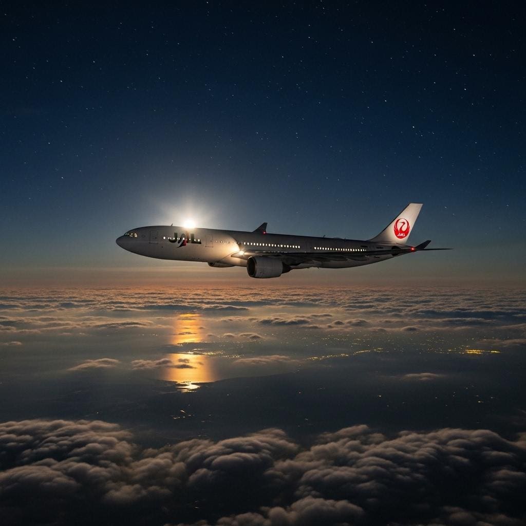 雲海の上を飛ぶ