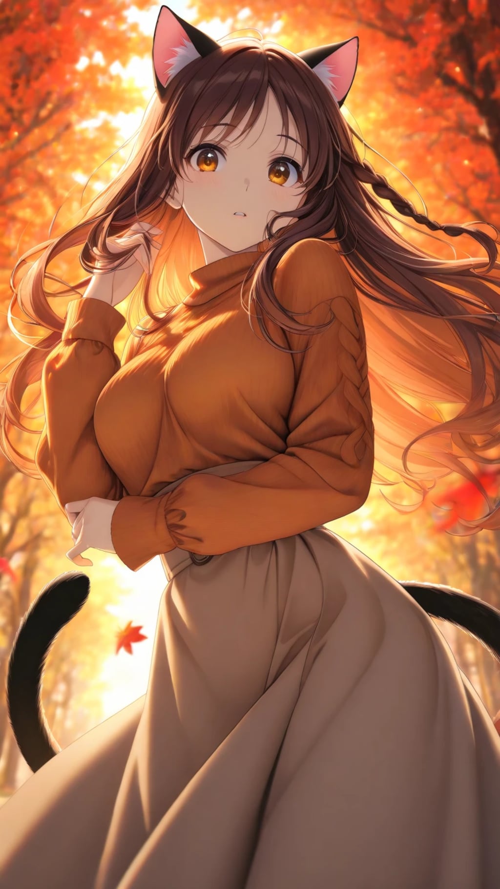 紅葉より、こっち見てにゃ🍁