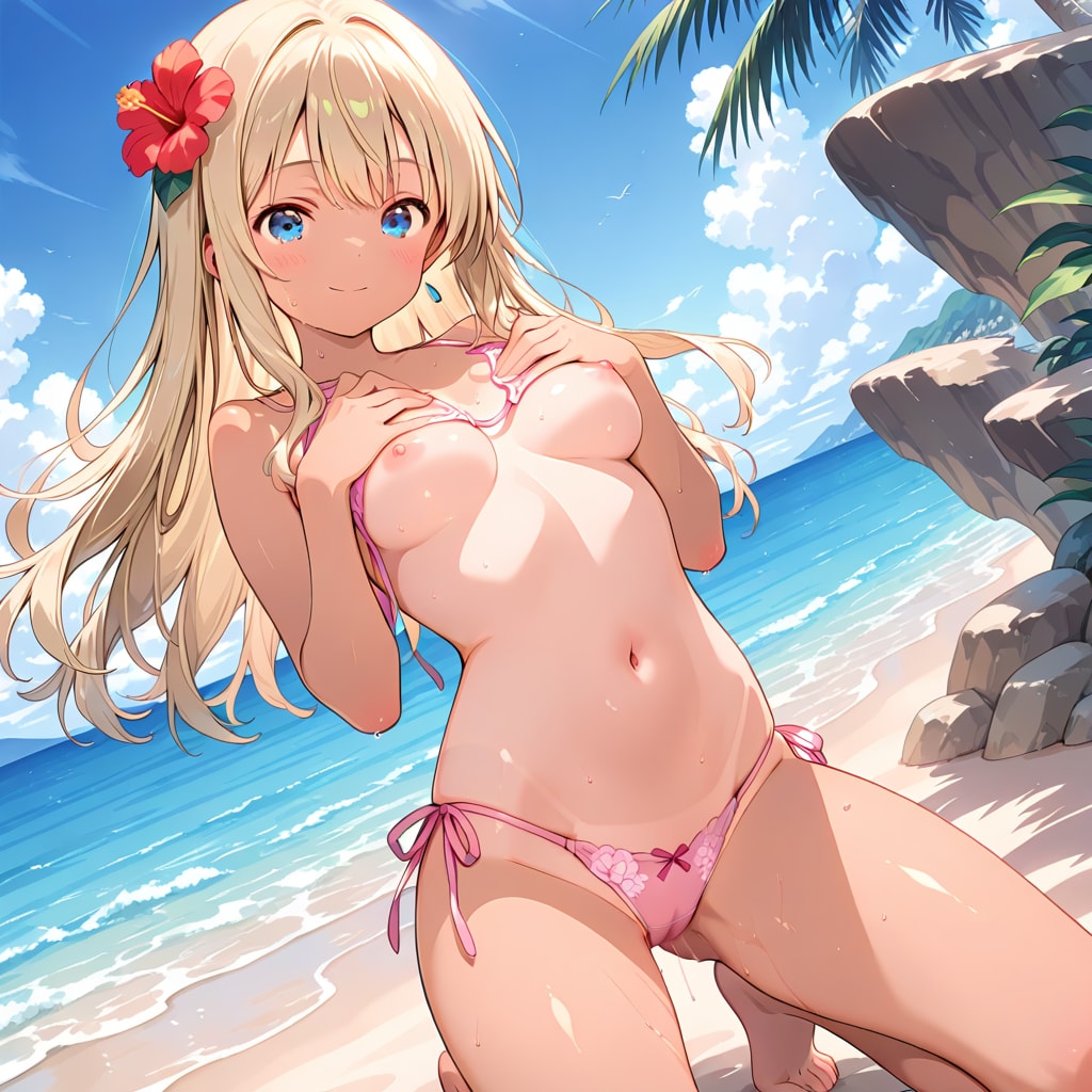 金髪ギャルの恥じらいぬぎぬぎ