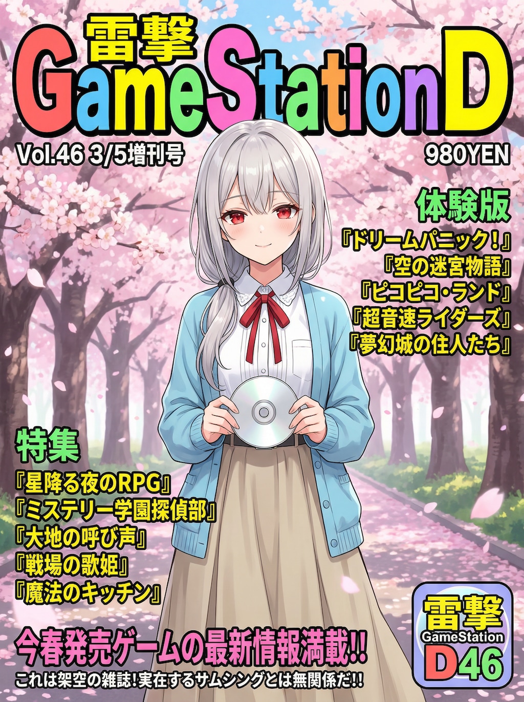 ゲーム雑誌の表紙を飾る同期ちゃん(企画参加)