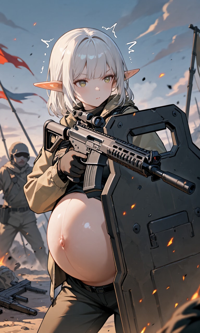 異世界ミリタリー妊婦シリーズその８１ | の人気AIイラスト・グラビア