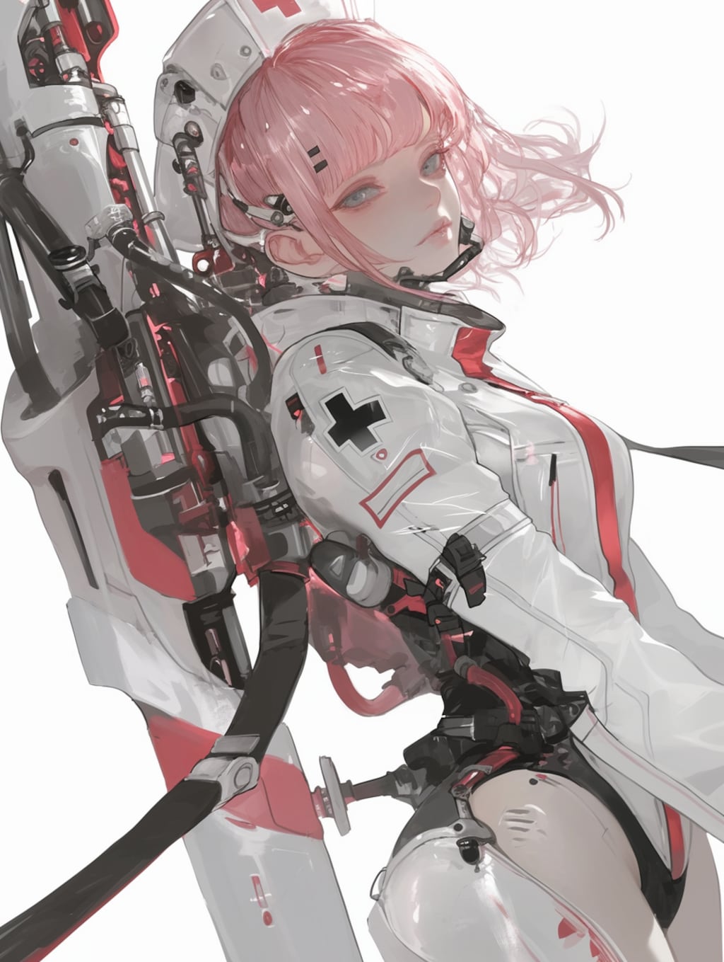 cyber nurse sci-fi mode