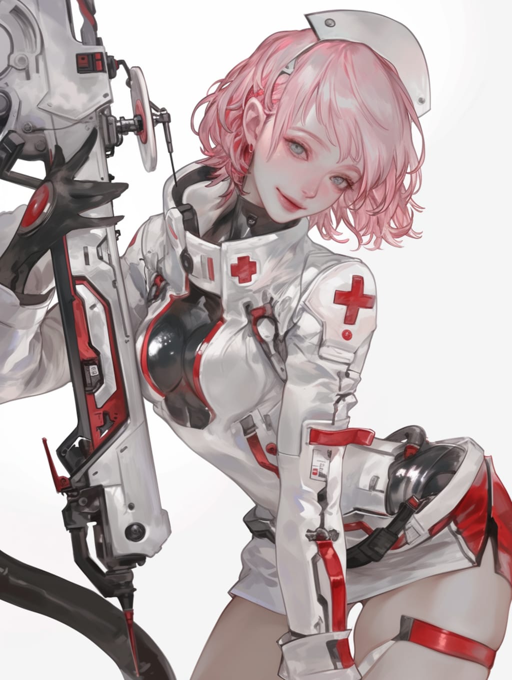 cyber nurse sci-fi mode