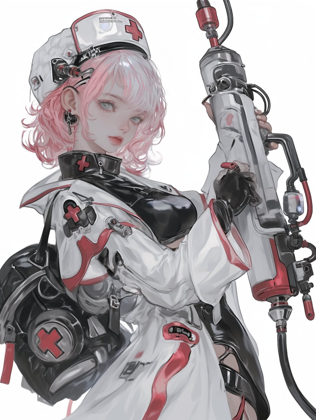 cyber nurse sci-fi mode