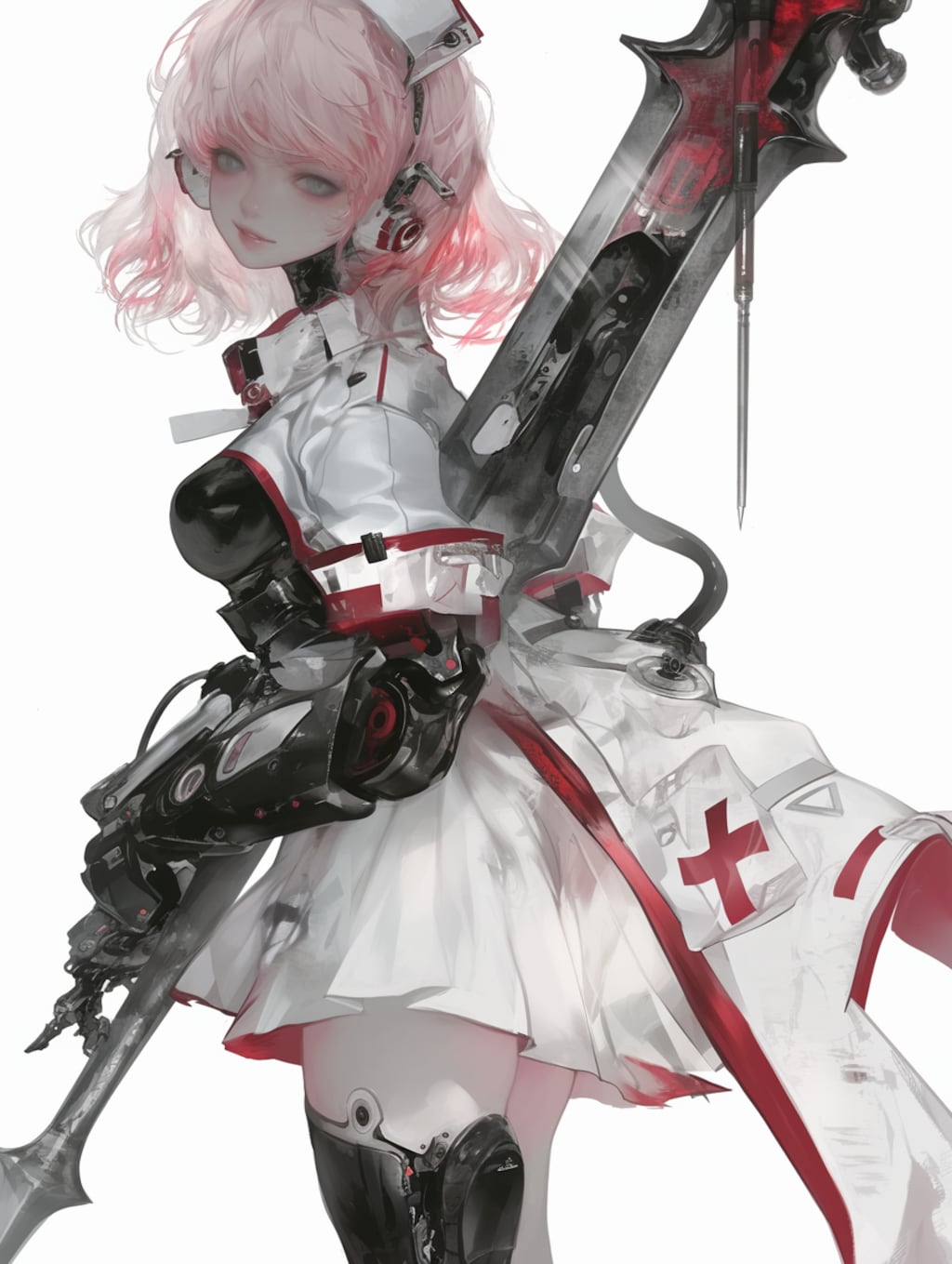 cyber nurse sci-fi mode