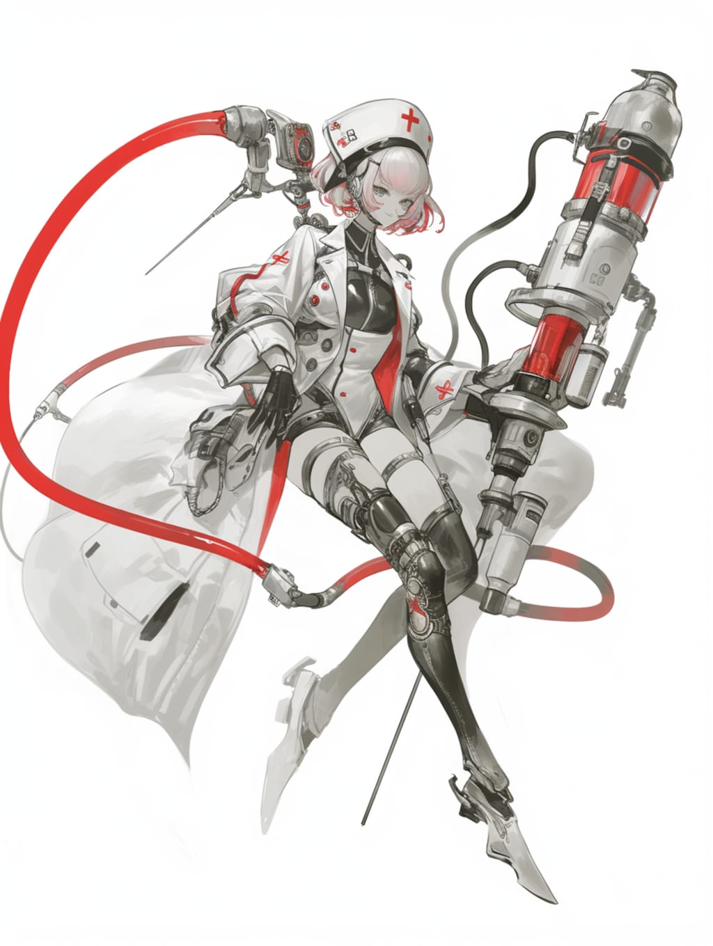cyber nurse sci-fi mode