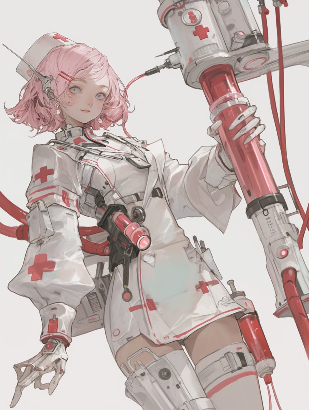cyber nurse sci-fi mode