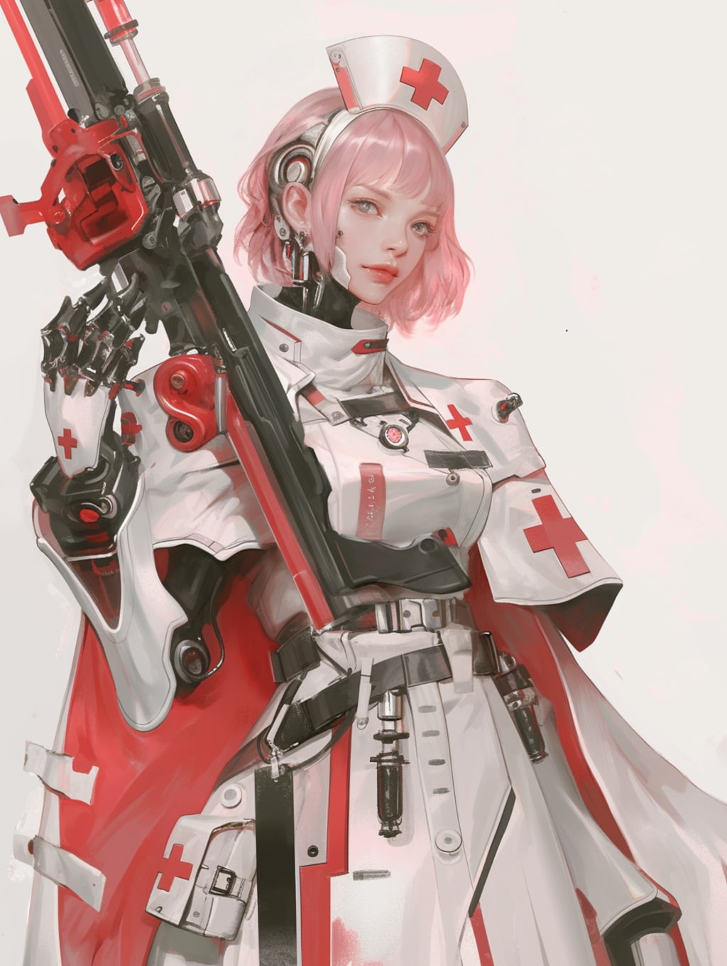 cyber nurse sci-fi mode
