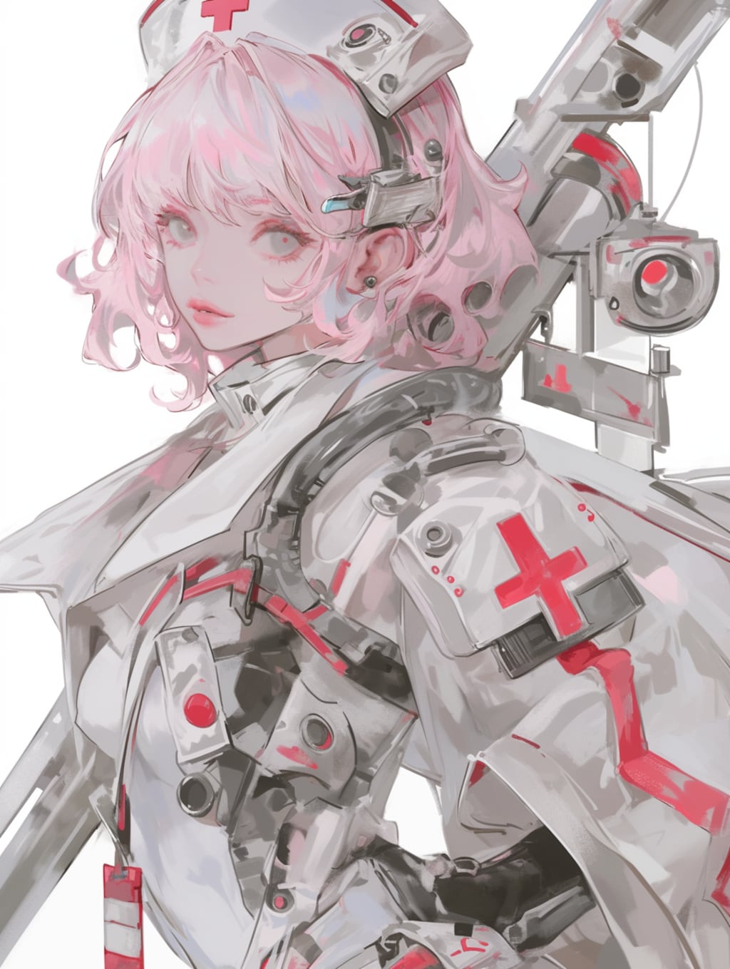 cyber nurse sci-fi mode