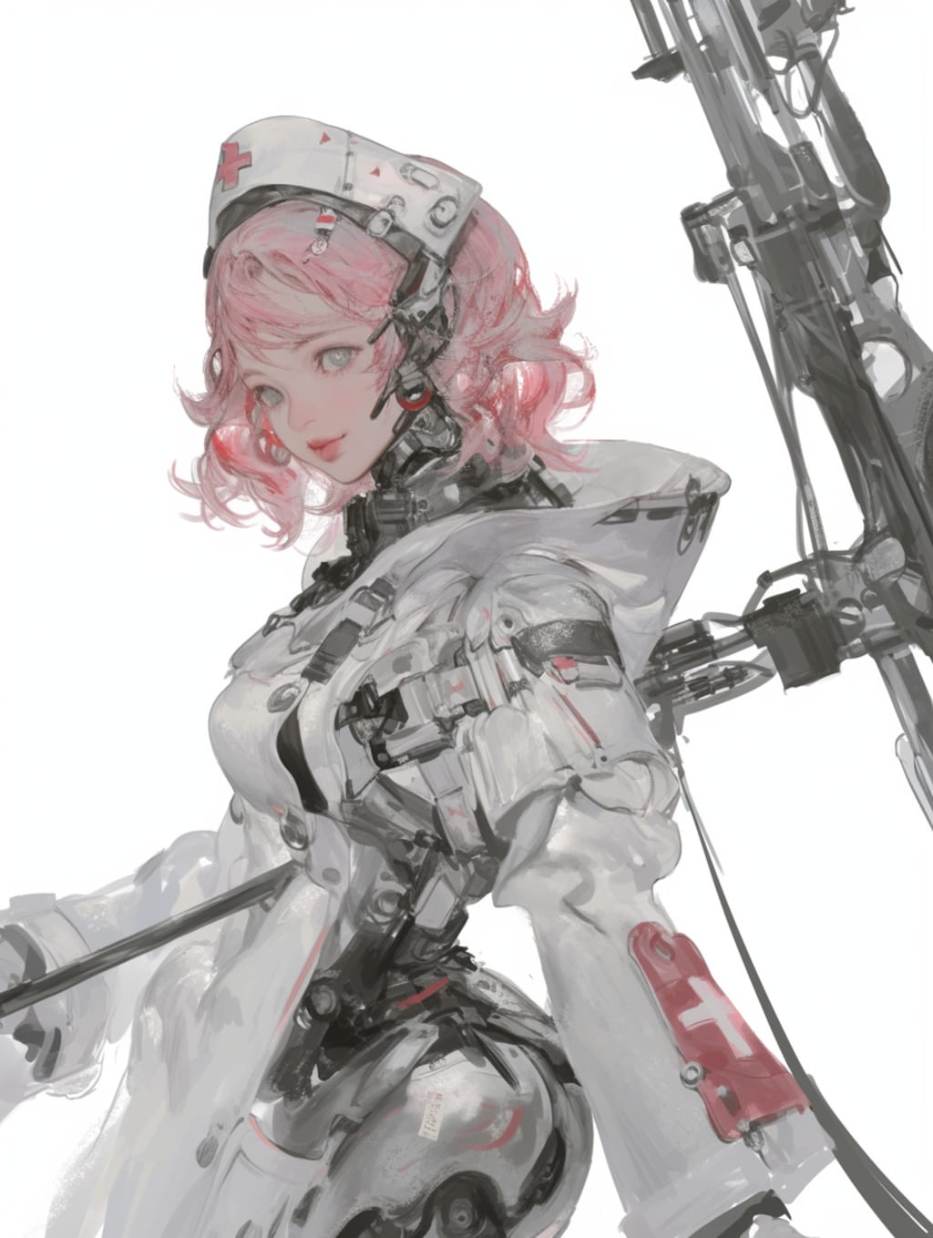 cyber nurse sci-fi mode