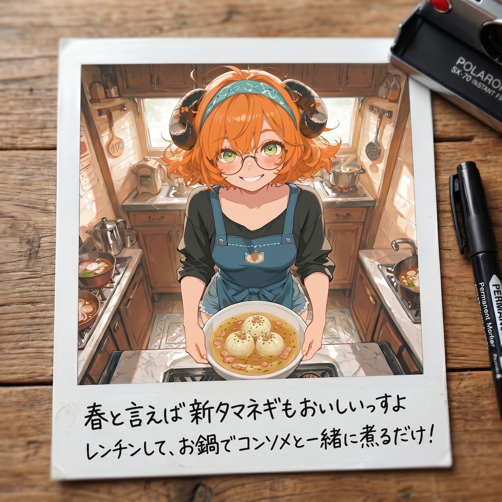 新タマネギのコンソメスープ