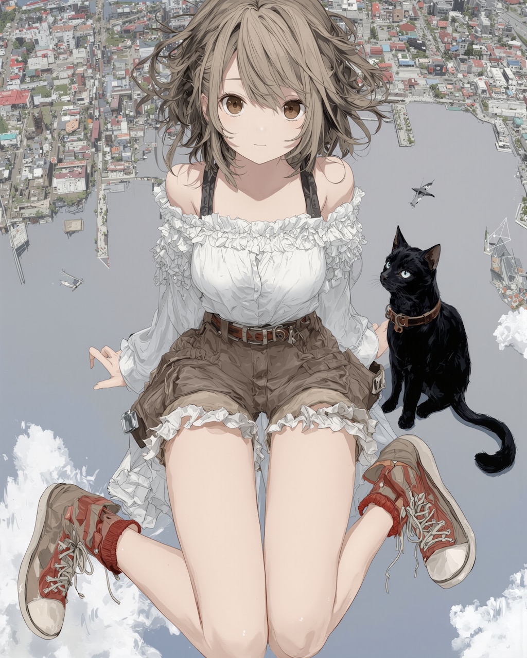 空と街と、ふたり