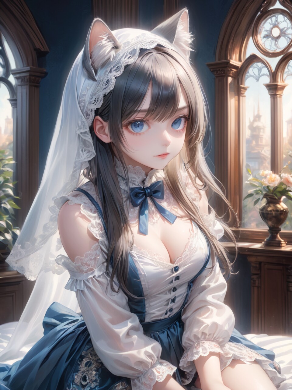 ゴシック猫耳少女XL