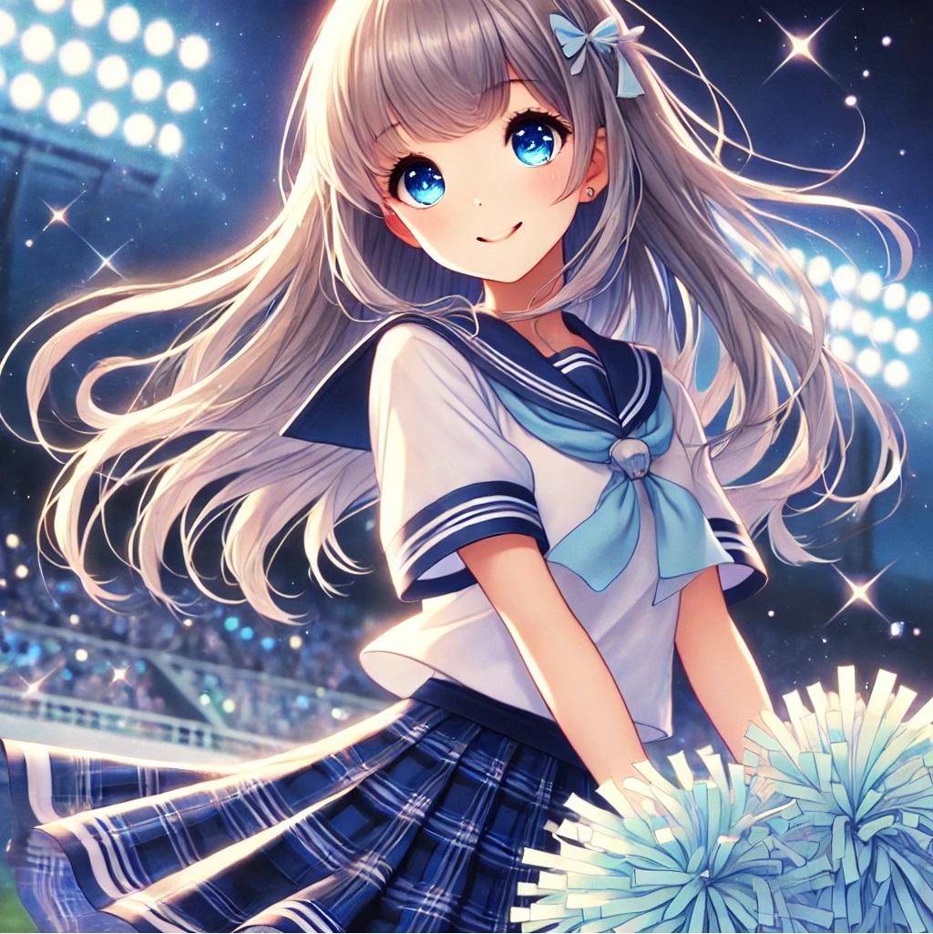 銀髪ロングでセーラー服の少女１３ | の人気AIイラスト・グラビア