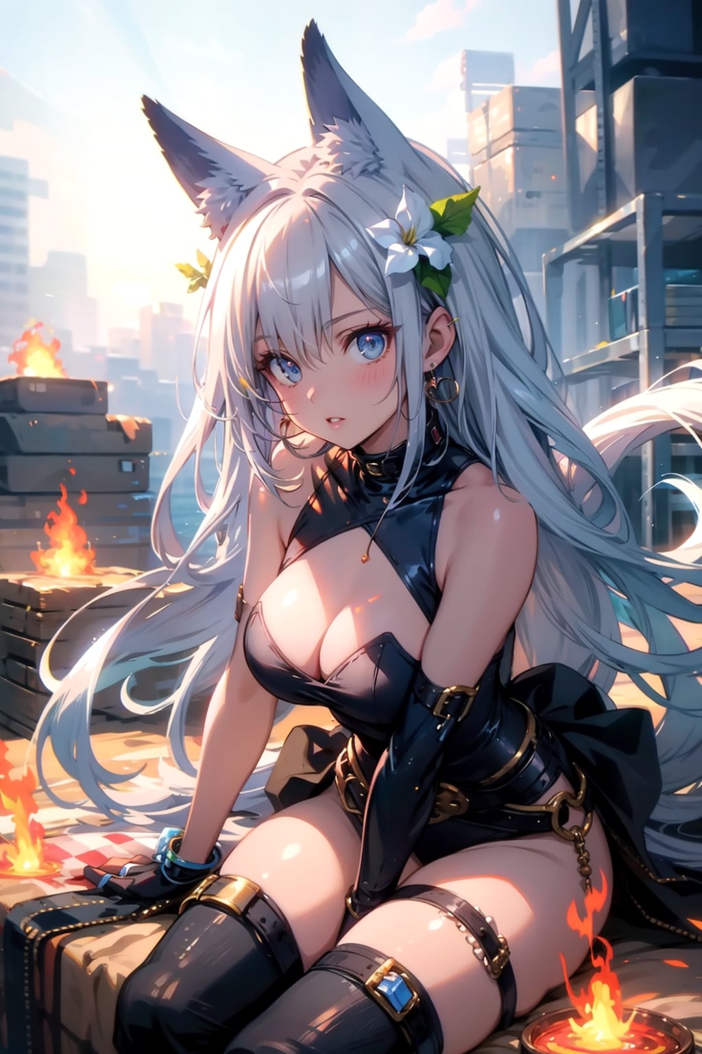 獣耳少女の休憩 | の人気AIイラスト・グラビア