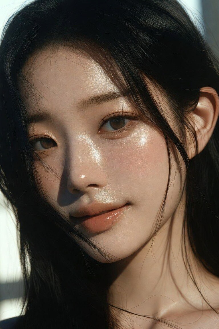 韓国系美女 顔面ドアップ