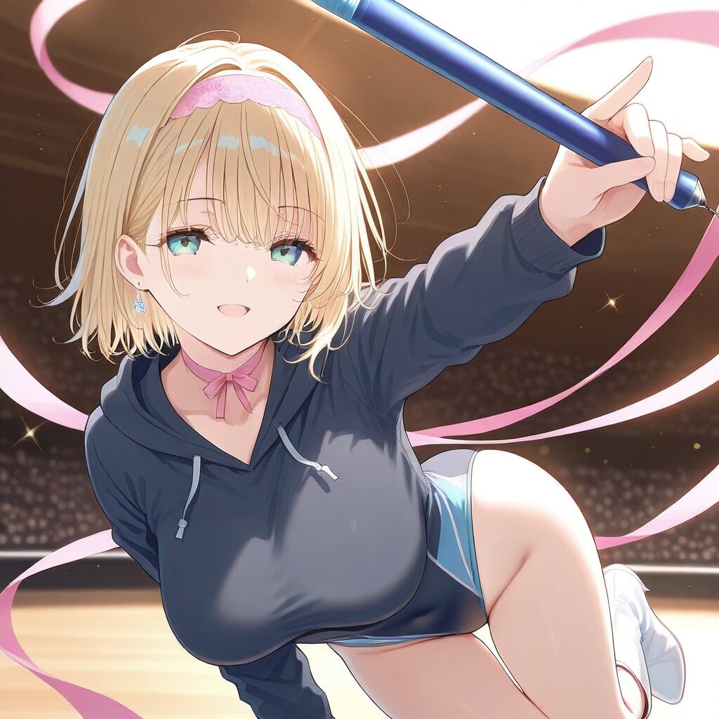 金髪ショート新体操美少女