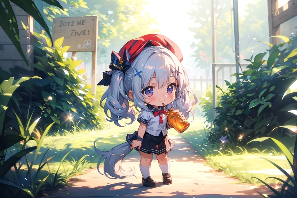 居場所を決めるちびちゃん アウトドア編。