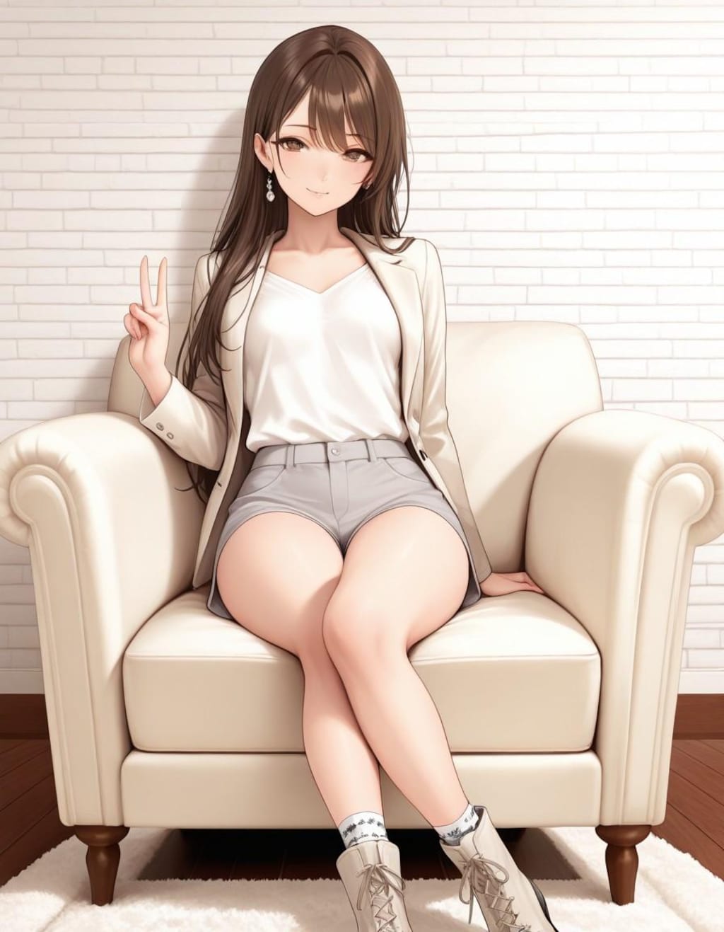 ソファに座る子