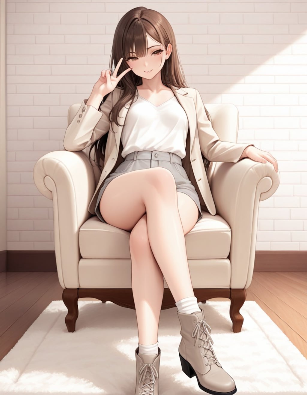 ソファに座る子