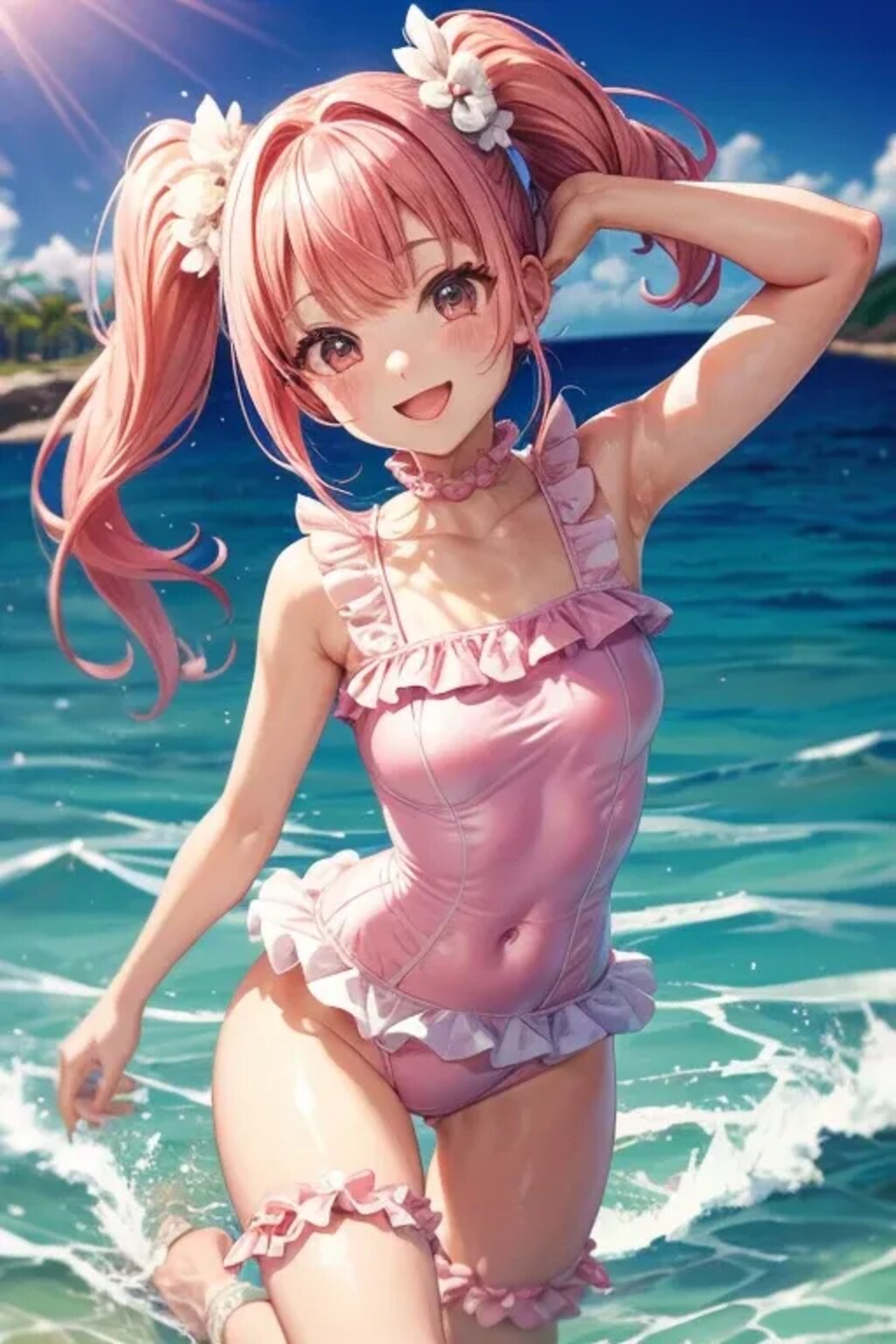 色々な水着の女子たち