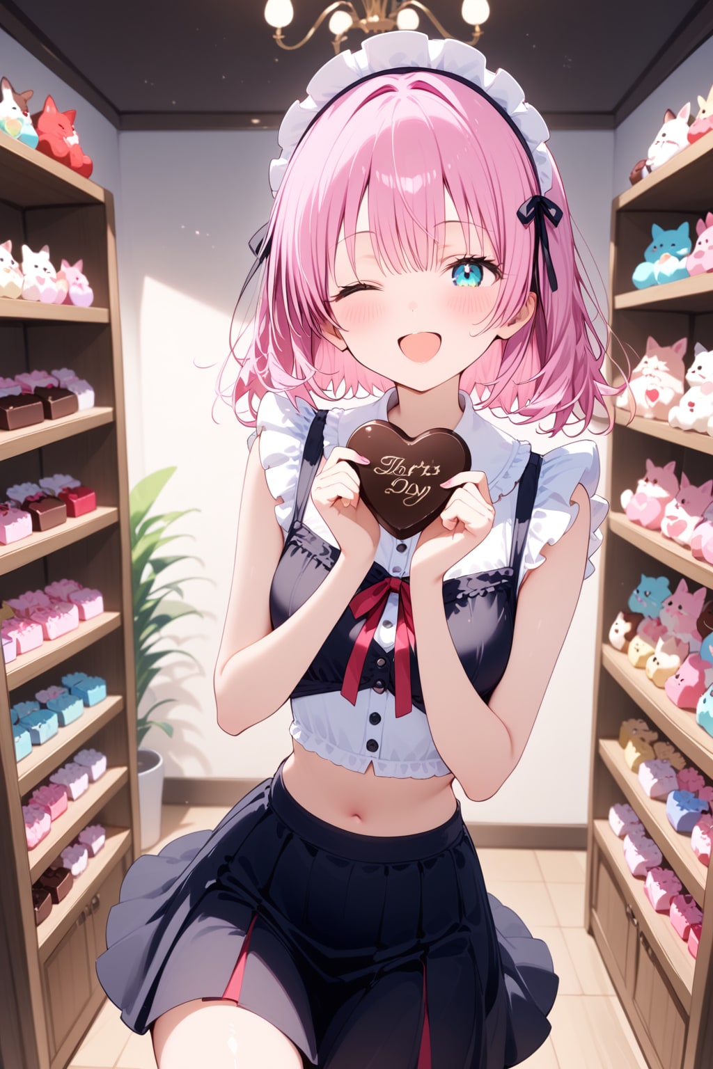 へそ出しピンク髪ちゃん