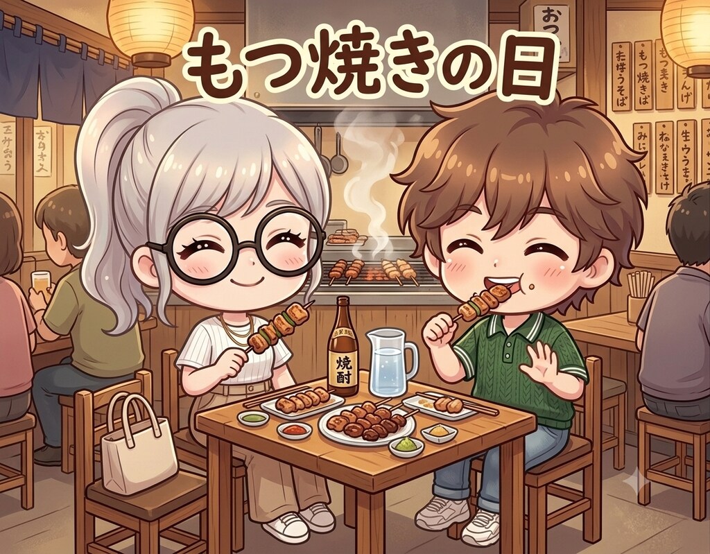 今日は「もつ焼きの日」