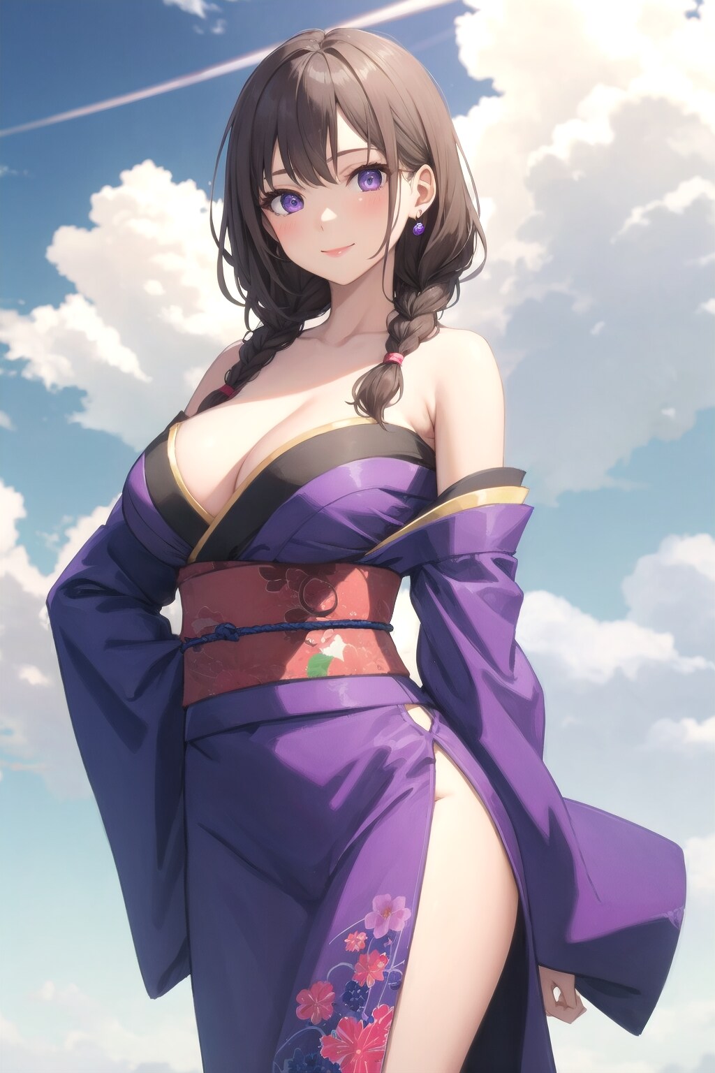 Airi - 花柄の着物