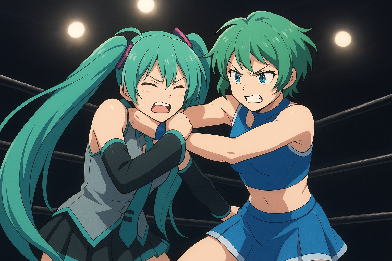 プロレスラー初音ミク！タッグマッチ！第五話 | の人気AIイラスト・グラビア